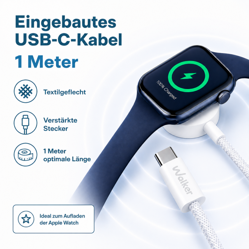Chargeur sans fil WALKER WH-54 5W pour Apple Watch blanc