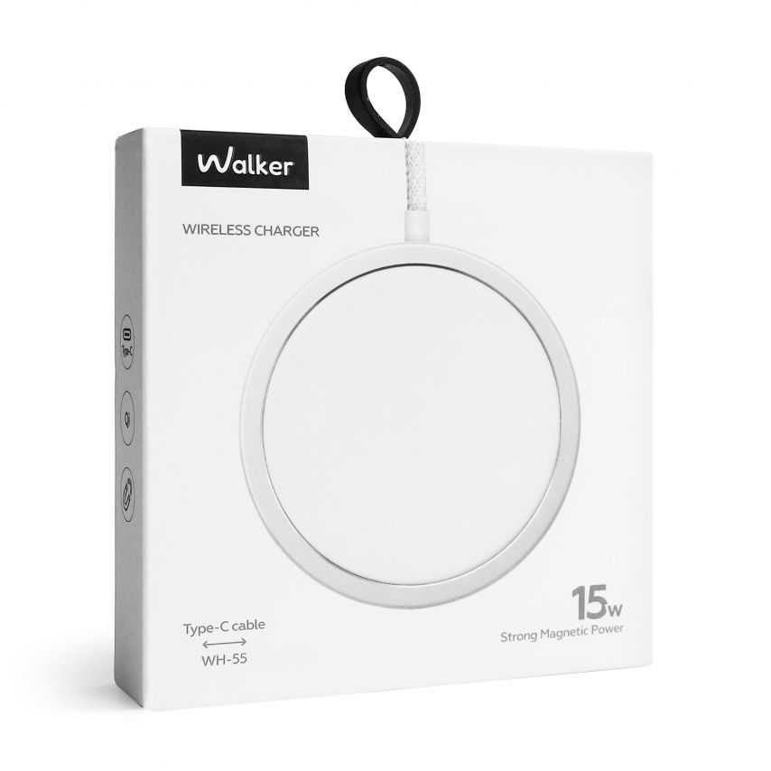 Kabelloses Ladegerät WALKER WH-55 15W Magsafe weiß