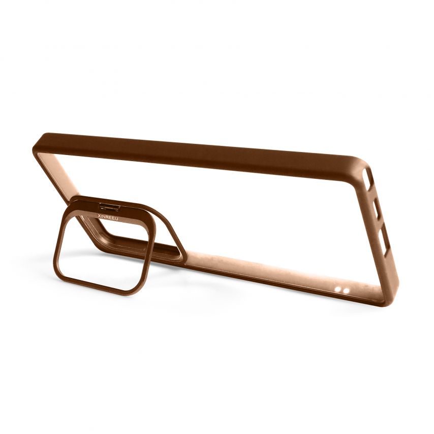 Hülle mit MagSafe für Samsung Galaxy S26 Ultra/S948 (2026) mit Ständer und Kameraschutz gold brown (09)