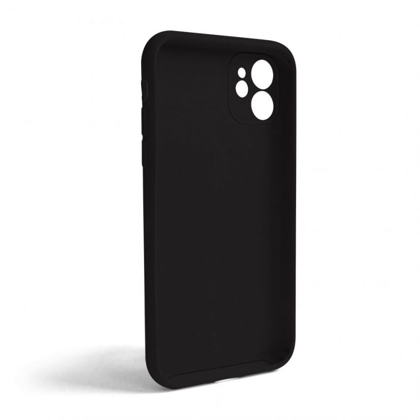 Full Silicone Hülle für Apple iPhone 11 black (17) закрита камера (ohne Logo)
