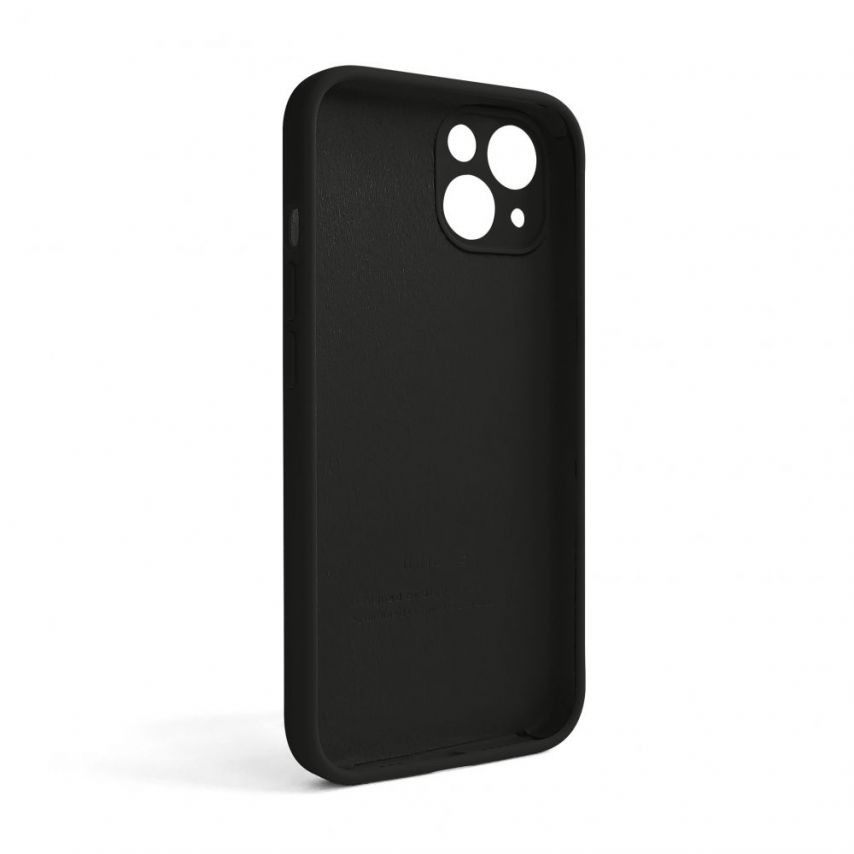 Full Silicone Hülle für Apple iPhone 13 black (17) закрита камера (ohne Logo)