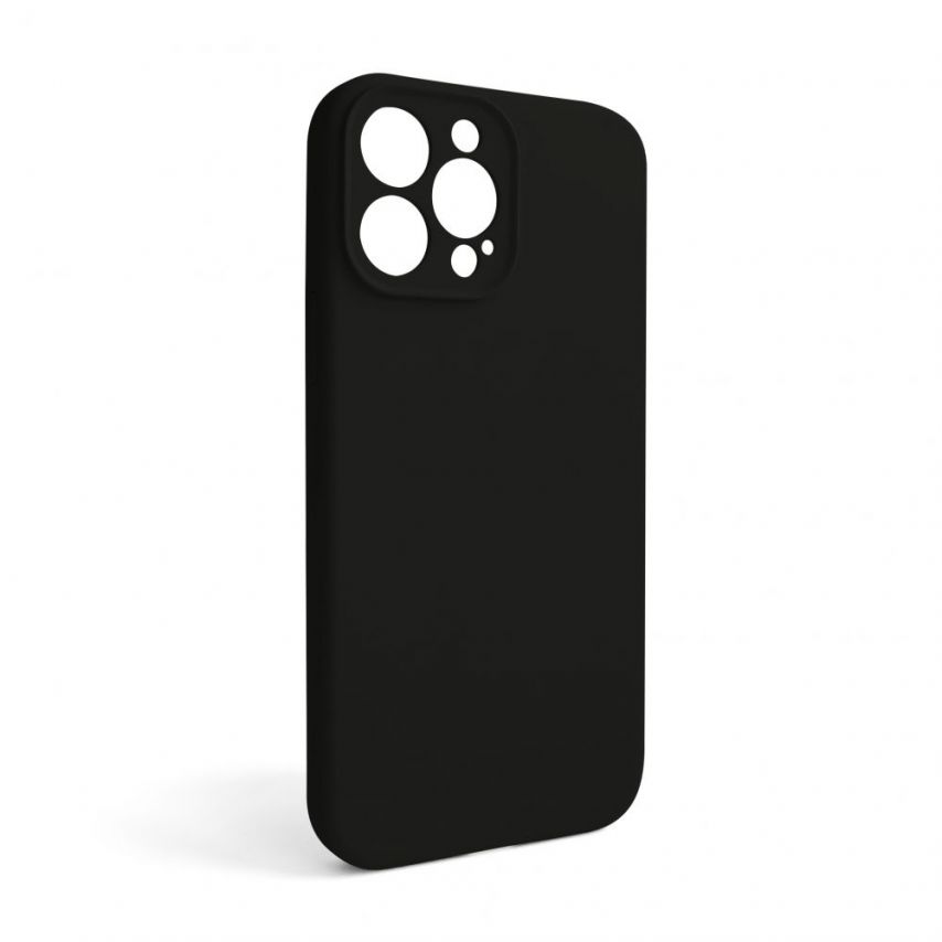 Full Silicone Hülle für Apple iPhone 13 Pro Max black (17) закрита камера (ohne Logo)