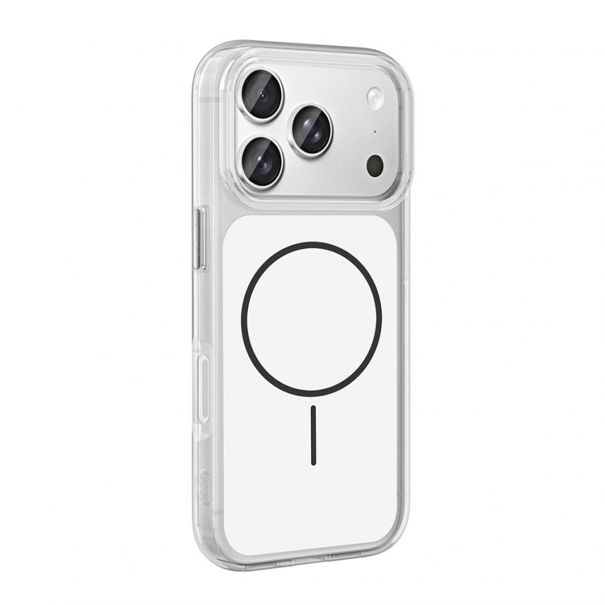 Hülle mit MagSafe für Apple iPhone 17 Pro Max clear/white (03)