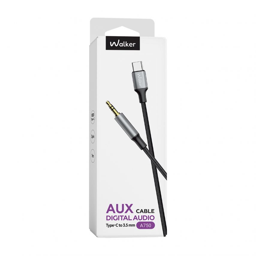 Audiokabel WALKER A750 3.5mm - Type-C schwarz