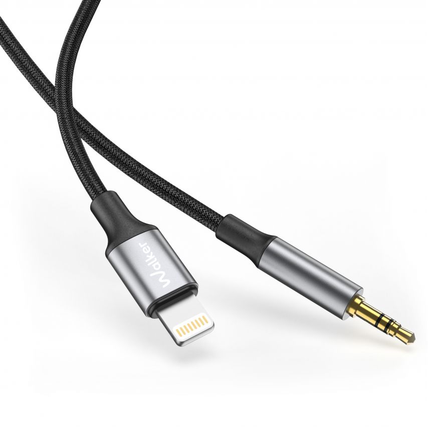 Audiokabel WALKER A760 3.5mm - Lightning schwarz