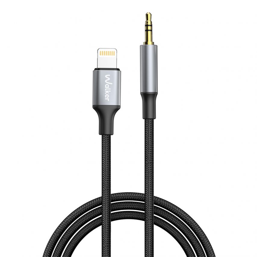 Audiokabel WALKER A760 3.5mm - Lightning schwarz