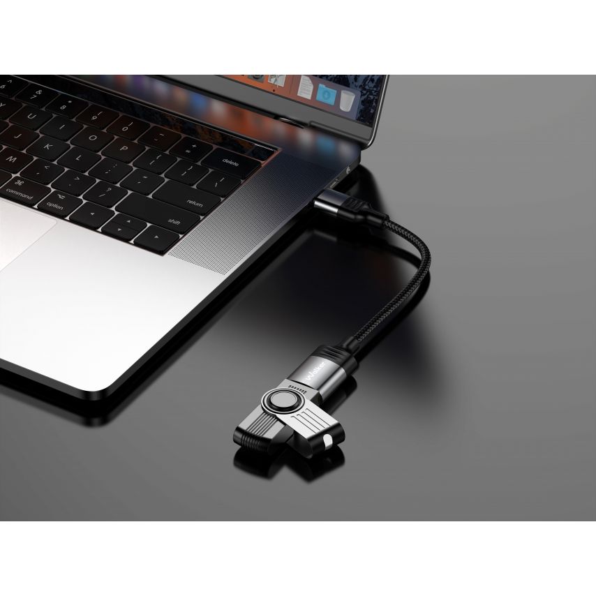 OTG Adapter WALKER WTG-02C USB2.0 to Type-C Kabel 12cm schwarz/grau