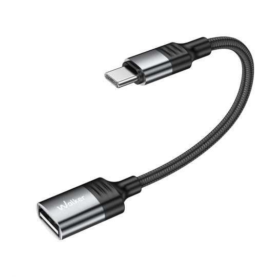 OTG Adapter WALKER WTG-02C USB2.0 to Type-C Kabel 12cm schwarz/grau - Kaufen Sie für 5.00 € in Deutschland