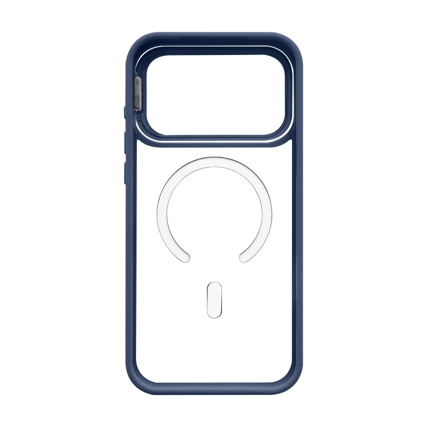 Hülle mit MagSafe für Apple iPhone 18 Pro Max mit Ständer und Kameraschutz dark blue (04)