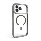 Hülle mit MagSafe für Apple iPhone 18 Pro Max mit Ständer und Kameraschutz light grey (06)