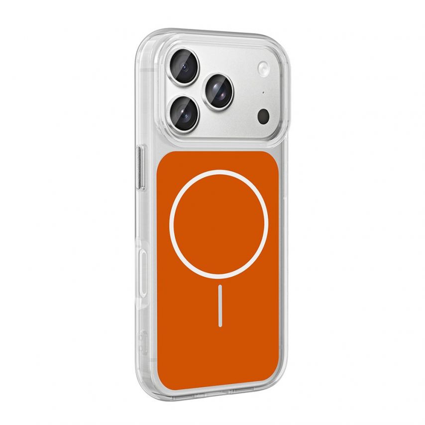 Hülle mit MagSafe für Apple iPhone 18 Pro clear/orange (05)