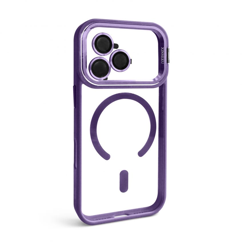 Hülle mit MagSafe für Apple iPhone 18 Pro mit Ständer und Kameraschutz violet (02)