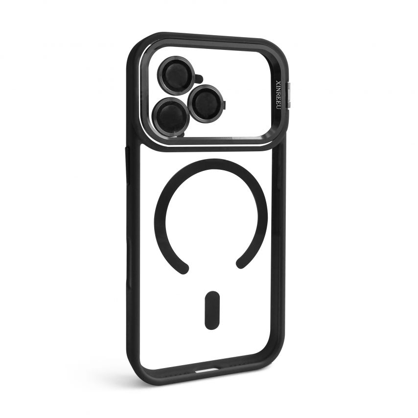 Hülle mit MagSafe für Apple iPhone 18 Pro mit Ständer und Kameraschutz black (03)