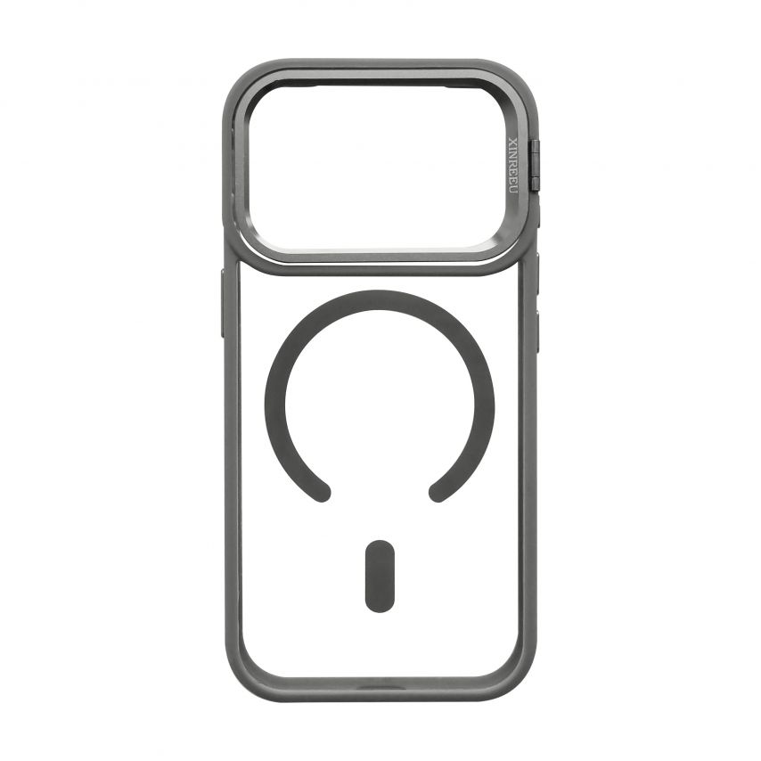 Hülle mit MagSafe für Apple iPhone 18 Pro mit Ständer und Kameraschutz light grey (06)