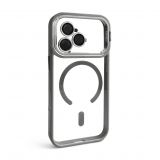 Hülle mit MagSafe für Apple iPhone 18 Pro mit Ständer und Kameraschutz light grey (06)