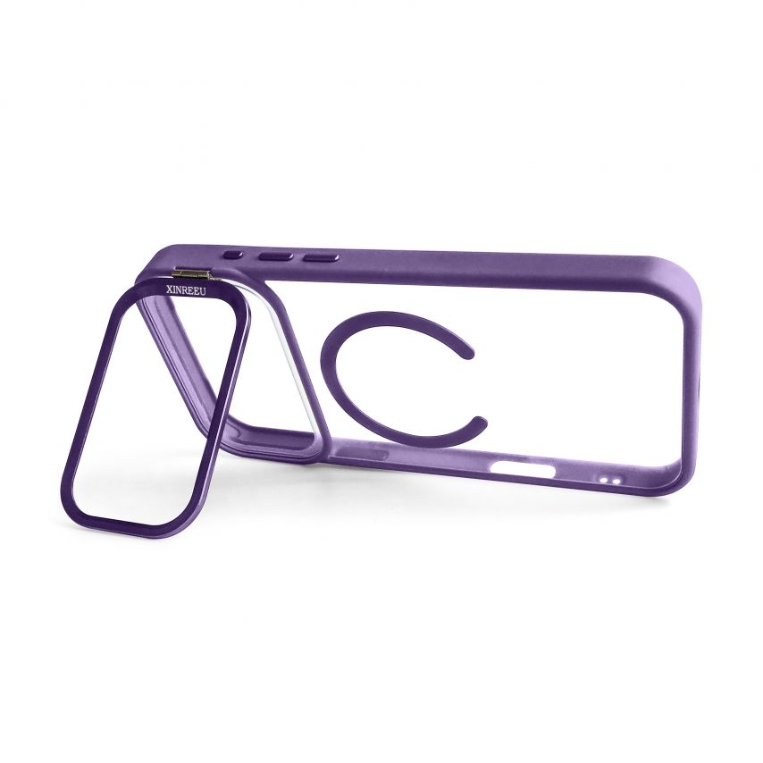 Hülle mit MagSafe für Apple iPhone 18 Pro Max mit Ständer und Kameraschutz violet (02)