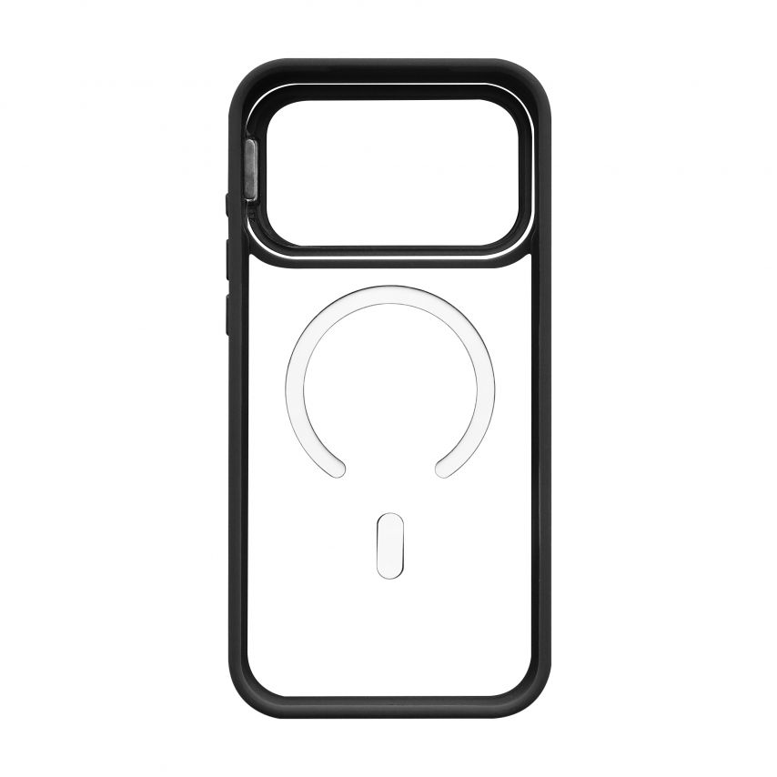 Hülle mit MagSafe für Apple iPhone 18 Pro Max mit Ständer und Kameraschutz black (03)