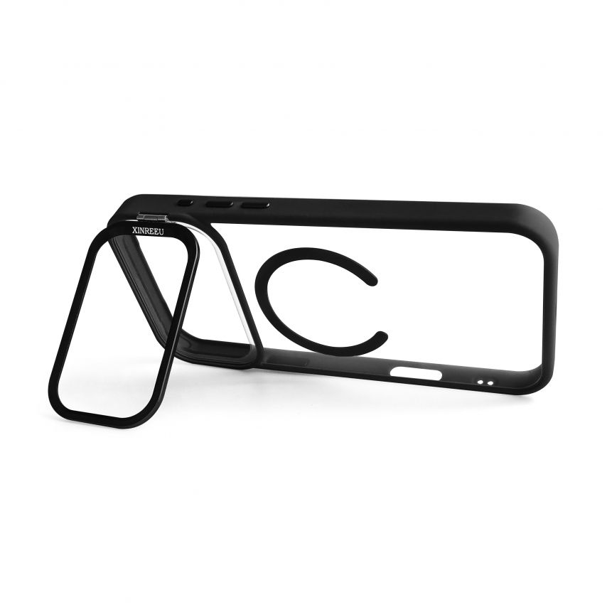Hülle mit MagSafe für Apple iPhone 18 Pro Max mit Ständer und Kameraschutz black (03)