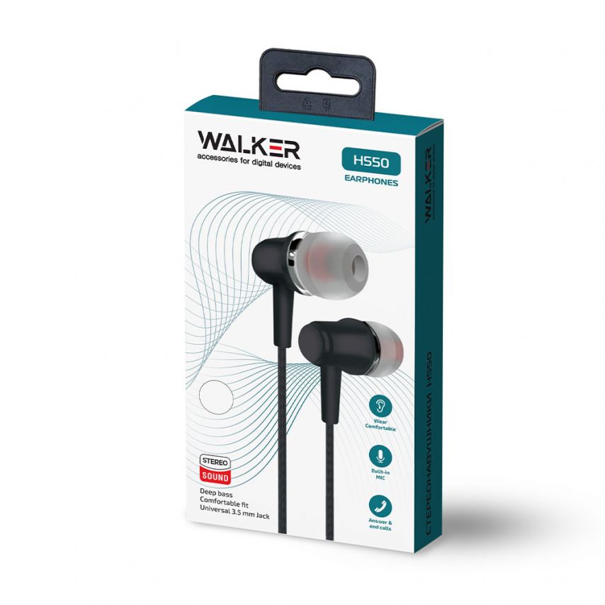 Earphones WALKER H550 black