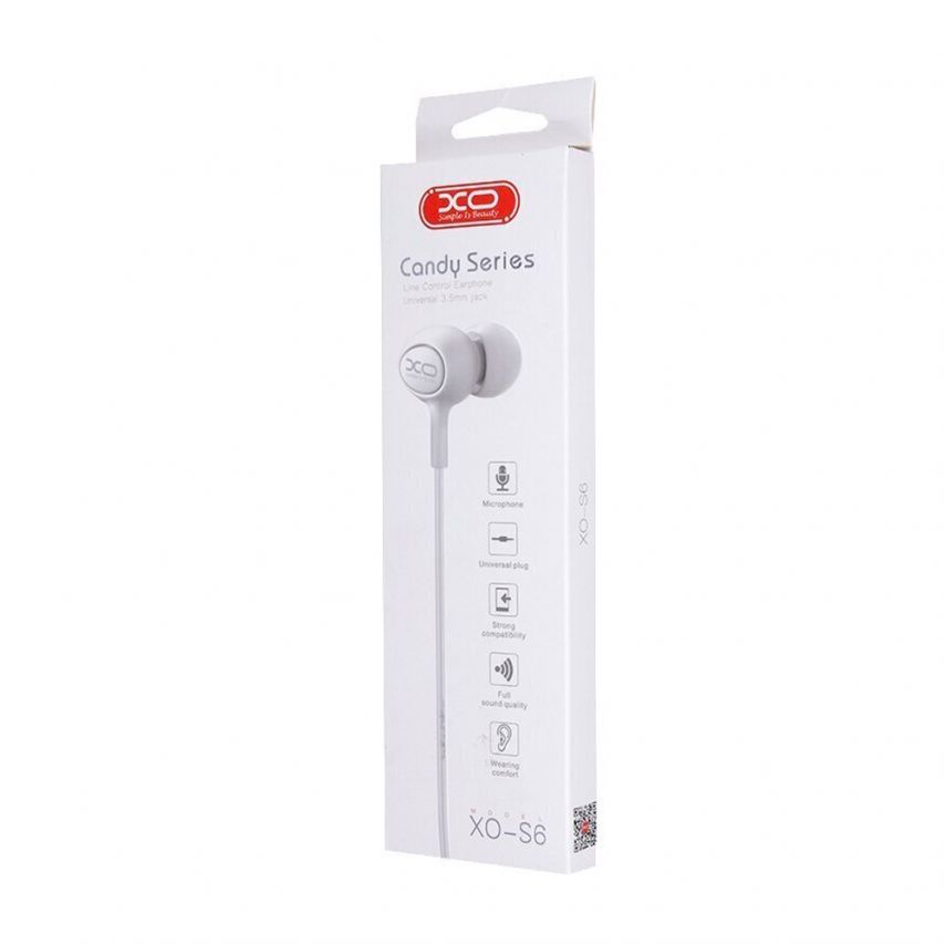 Earphones XO S6 white