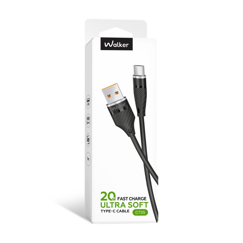 USB-Kabel WALKER C735 Type-C grau