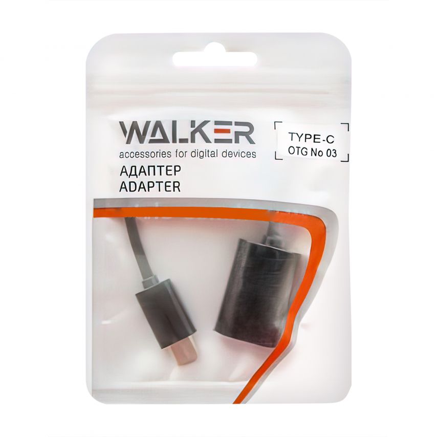 Adapter WALKER OTG USB - Type-C schwarz