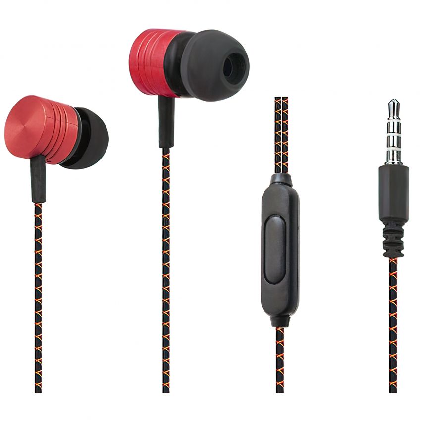 Earphones WALKER H320 black/red