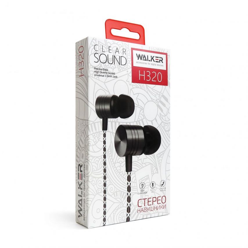 Earphones WALKER H320 black/red