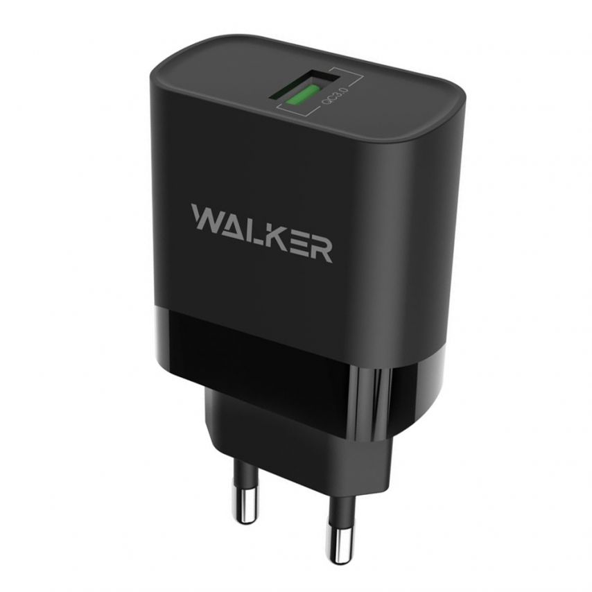 Netzladegerät (Adapter) WALKER WH-35 QC3.0 1USB / 3A / 15W schwarz