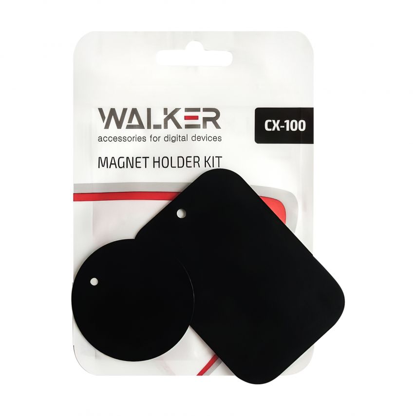 Metall Platte Kit WALKER CX-100 für Magnetische Autohalter schwarz