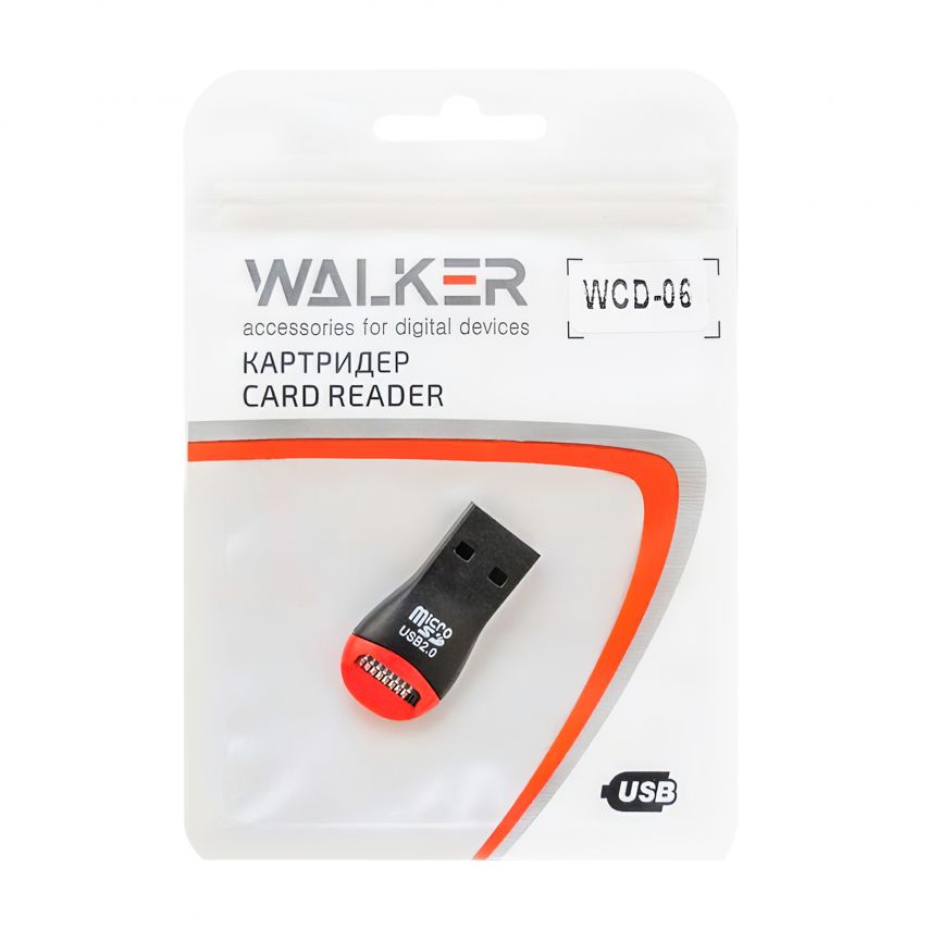 Kartenleser WALKER WCD-06 schwarz/rot