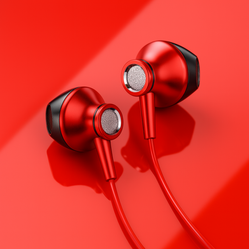 Earphones WALKER H905 red