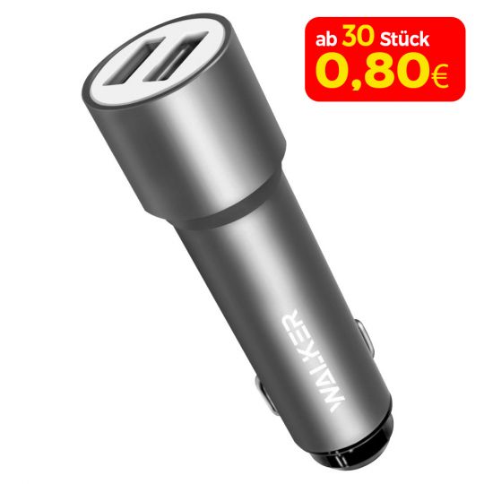 Autoladegerät (Adapter) WALKER WCR-22 2USB 1.0A / 2.4A grau - Kaufen Sie für 3.25 € in Deutschland