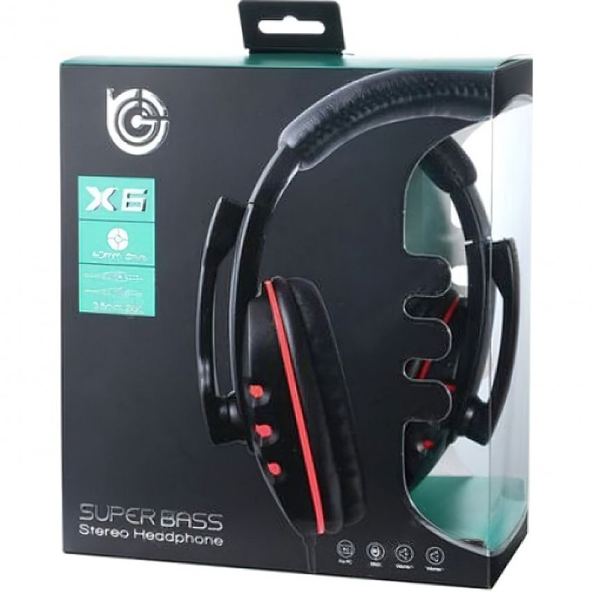 Headphones for PC TC-X6 black/red
