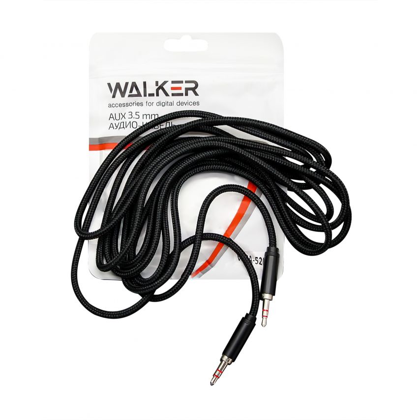 Audio cable WALKER A520 3m black (tech.pack.)