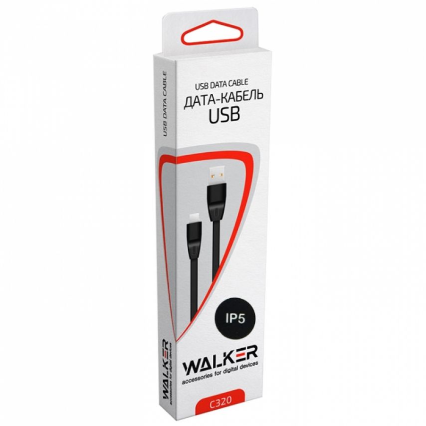 USB-Kabel WALKER C320 Lightning schwarz