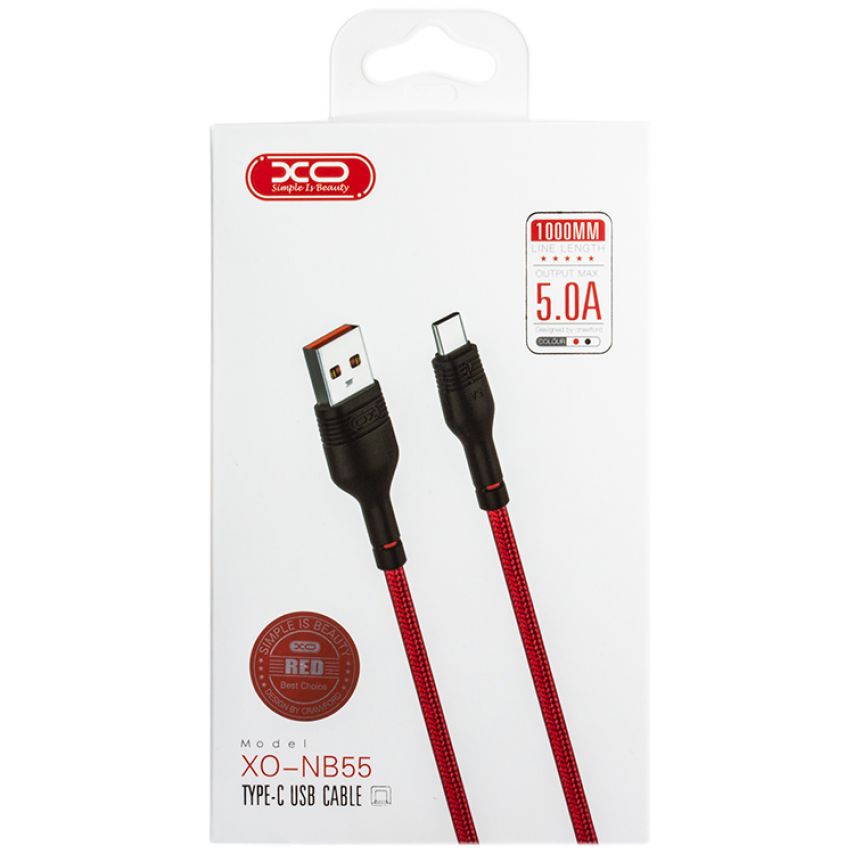 USB cable XO NB55 Type-C 5A black