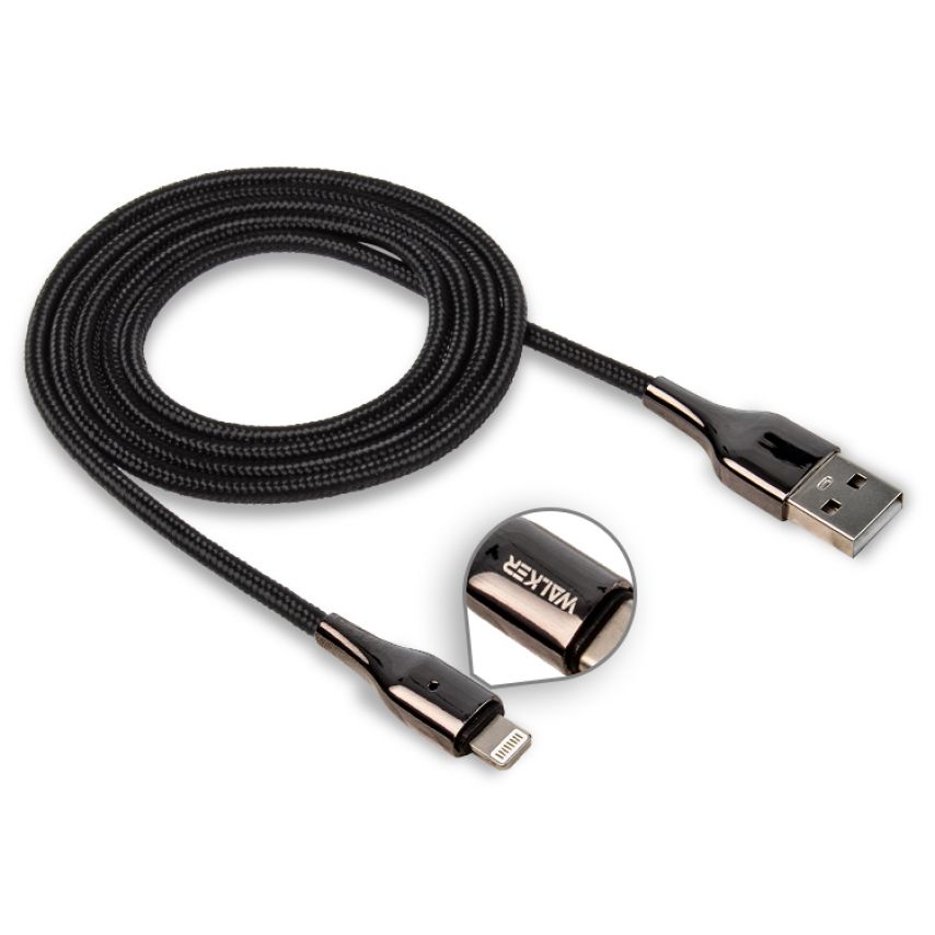 USB cable WALKER C930 Intelligent Lightning black