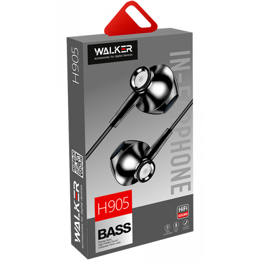 Earphones WALKER H905 black