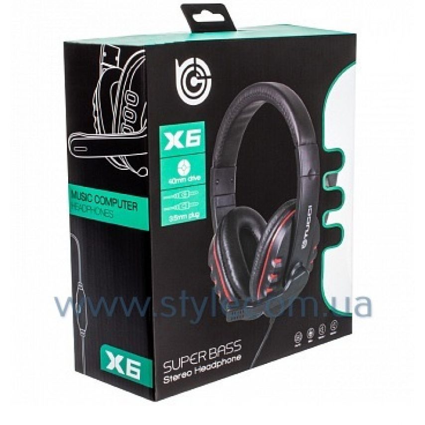 Headphones for PC TC-X6 black/red