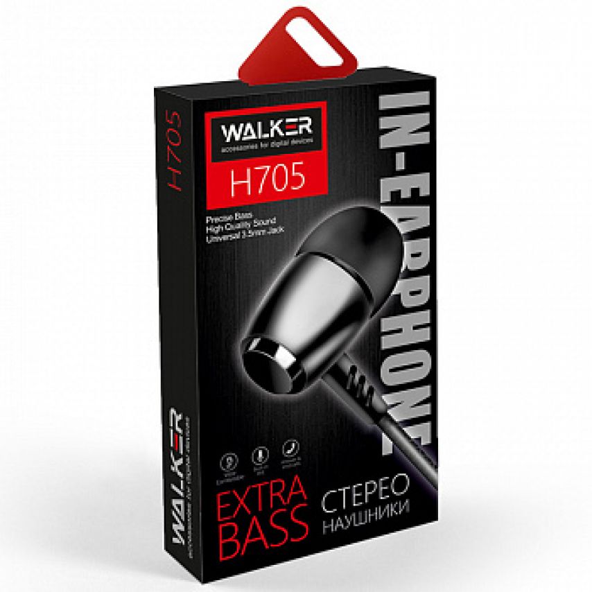 Earphones WALKER H705 black