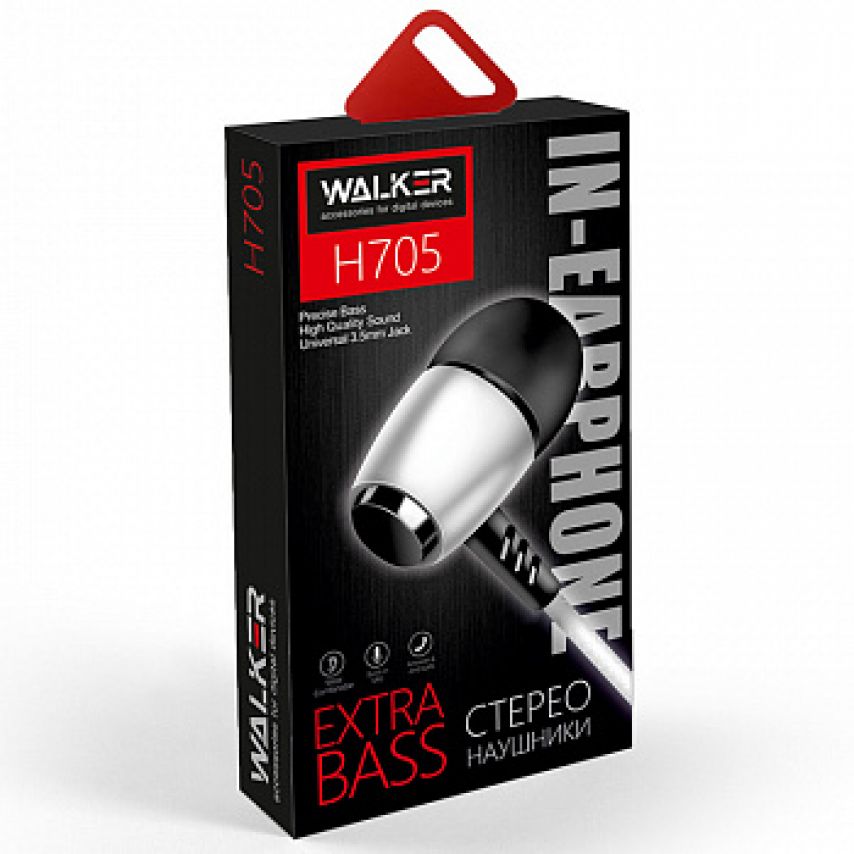 Earphones WALKER H705 silver