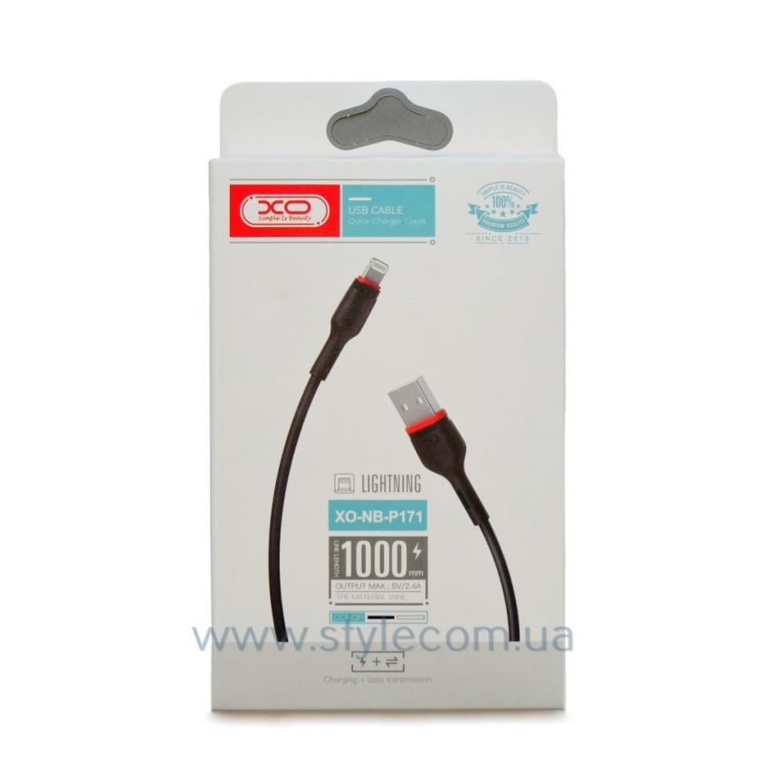 USB-Kabel XO NB-P171 Lightning 2.4A schwarz