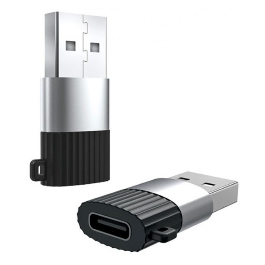 Adapter XO NB149-E Type-C - USB 2.0 schwarz/silber